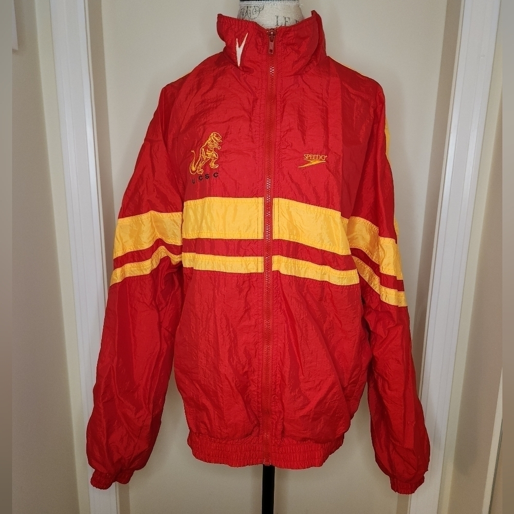 Vintage Red Speedo Jacket